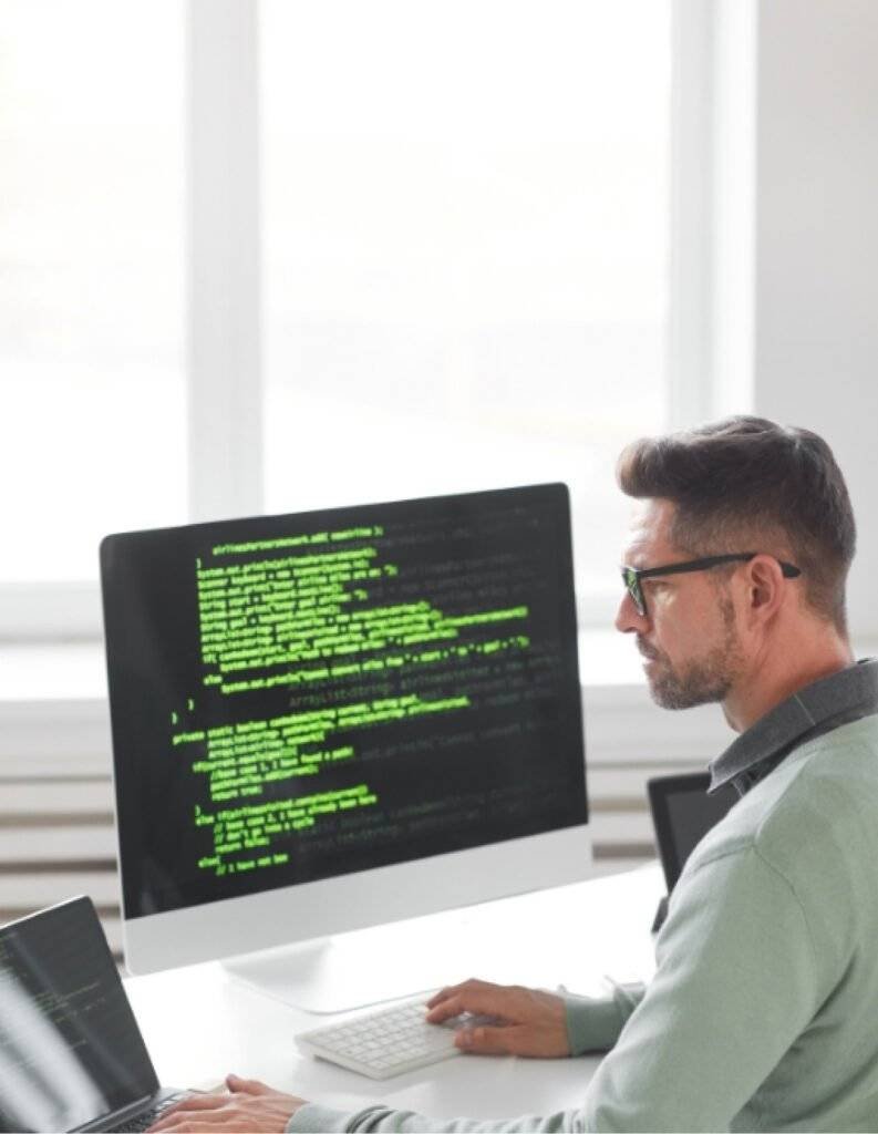 man with computer